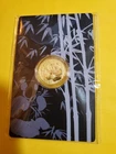 Chinese Panda 3 Gram 999 Fine Gold Gilded Silver In Card 3,000 Minted