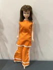 Vintage Princess Grace Fashion Doll/Barbie Clone in Orange Tunic Pantsuit
