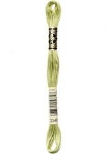 DMC Mouline Stranded Cotton Embroidery Thread 8m Skein - Light Green (3348)