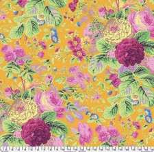 Kaffe Fassett Gold Gradi Floral PWPJ029 Floral Bust Fabric FQ FreeSpirit 2025