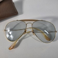 VINTAGE B L RAY-BAN ARISTA PHOTOCHROMIC AVIATOR SUNGLASSES THE CHANGEABLES 62 14