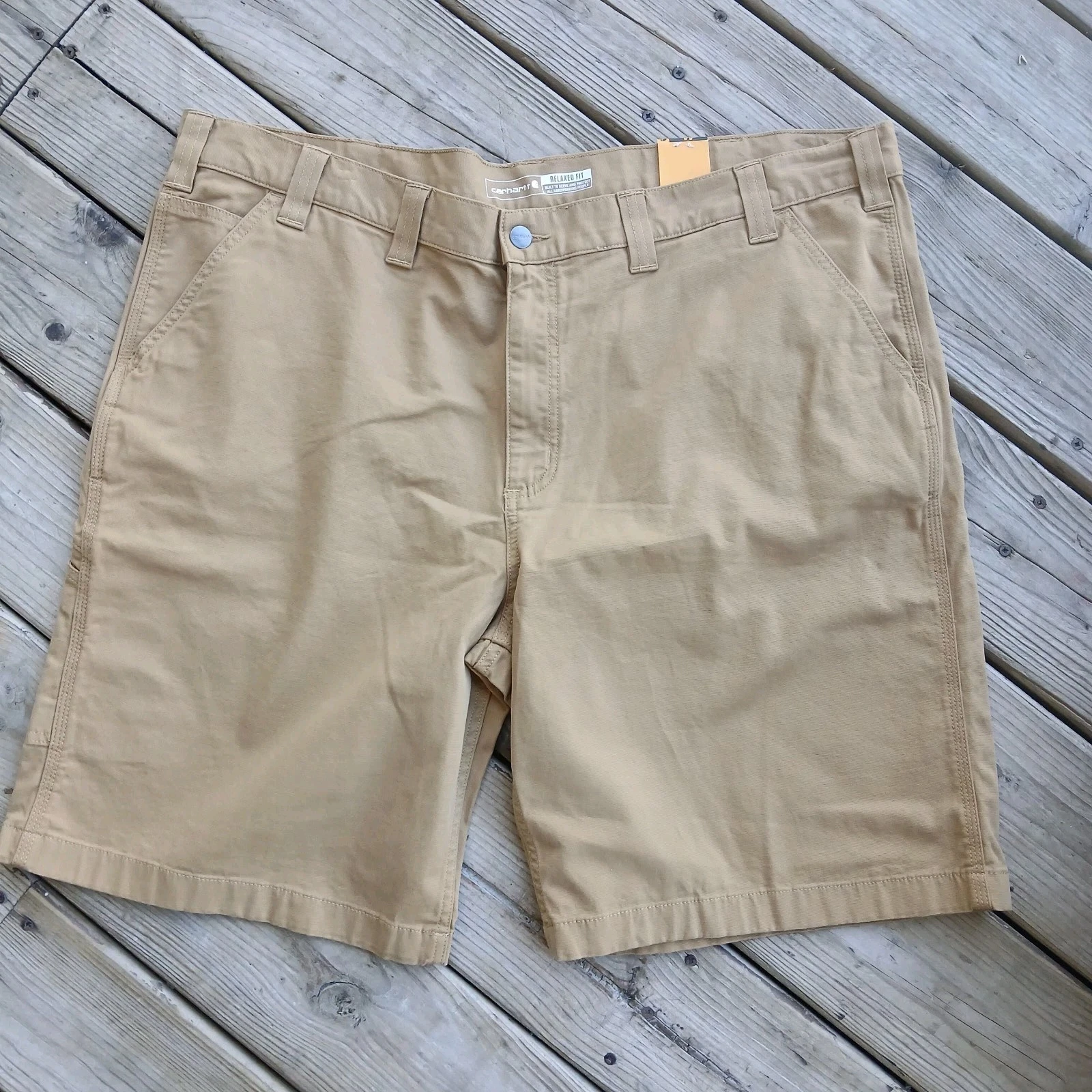 NWT Carhartt Khaki Cargo Shorts Relaxed Fit Size 44 Men’s