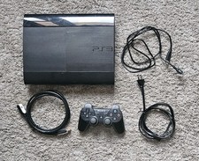 Sony Playstation 3 Super Slim 250GB CECH-4001B Console Controller & Cords Tested