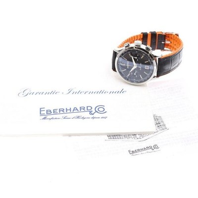 Eberhard & Co. Extra Fort 31951 39mm SS Black Dial Automatic Watch #C7607