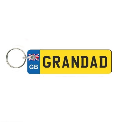 Pixie's Geschenke individueller Nummernschild Schlüsselanhänger - ca. 80 mm x 23 mm, Opa 