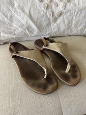 Gold Sandals With Adjustable Back