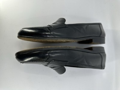 Vintage Fratelli Rossetti Men's Blk Leather Loafers Sz 9 Pre-owned