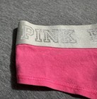 PINK Cheekster Low Rise Logo Waistband Panties Gray/Pink XS Cotton Solid — photo 5