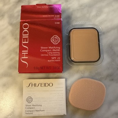 Shiseido Sheer Matifying Compact SPF 21 Refill O40 / O 40 Natural Fair Ochre