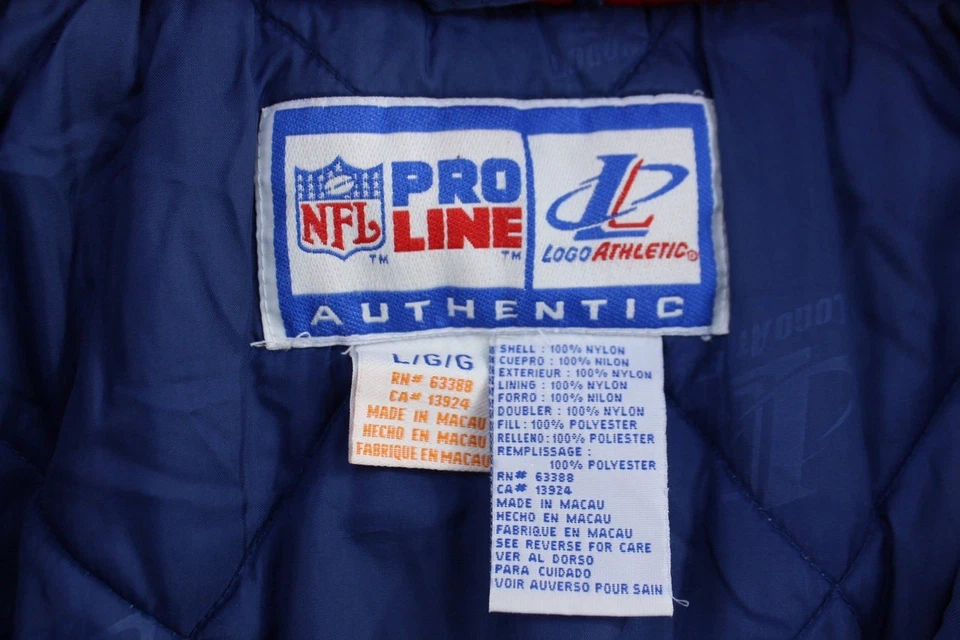 Chaqueta acolchada de fútbol americano vintage NFL Pro Line New England Patriots Foto 4 de 4