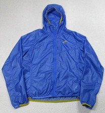 Brooks Jacket Youth Medium Blue Hooded Full Zip Lightweight Running Windbreaker