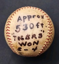 NORM CASH GAME USED HOME RUN BASEBALL HIT OUT OF KC STADIUM DETROIT TIGERS LOA