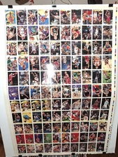 95-96 Topps Series 1 Basketball Cards Uncut Sheet Of 110 Cards 40"×27"