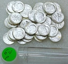 1964 Roosevelt Silver Dime Gem BU Original UNPICKED Roll of 50 coins #J213