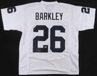 Saquon Barkley Autographed Penn State White Custom Football Jersey- Beckett Holo
