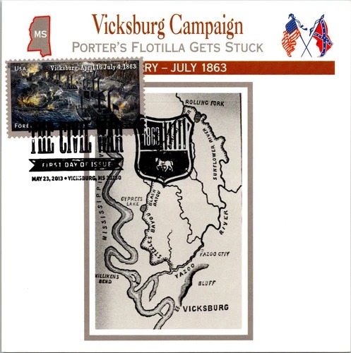 Dr Jim Stamps Maximum Card Vicksburg 1863 Forever The Civil War Fdc