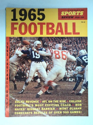 1965 Baltimore Colts Johnny Unitas Sports Review Magazin