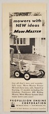 1950's? Print Ad Mow-Master Power Lawn Mowers Propulsion Engine S. Milwaukee,WI