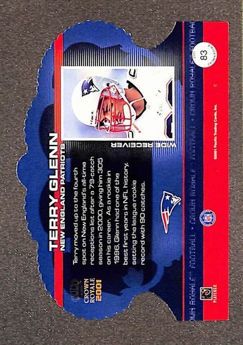 2001 Crown Royale Platinum Blue #83 Terry Glenn /75 - Picture 2 of 3