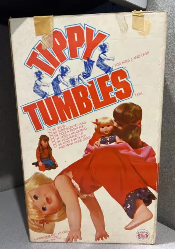 Vintage Tippy Tumbles Doll 1977  Toy W/Oringinal Box-NOT TESTED