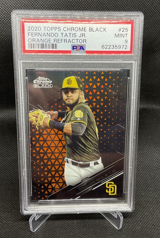 2020 Topps Chrome Black Fernando Tatis Orange Refractor /25 PSA 9 SSP POP 4