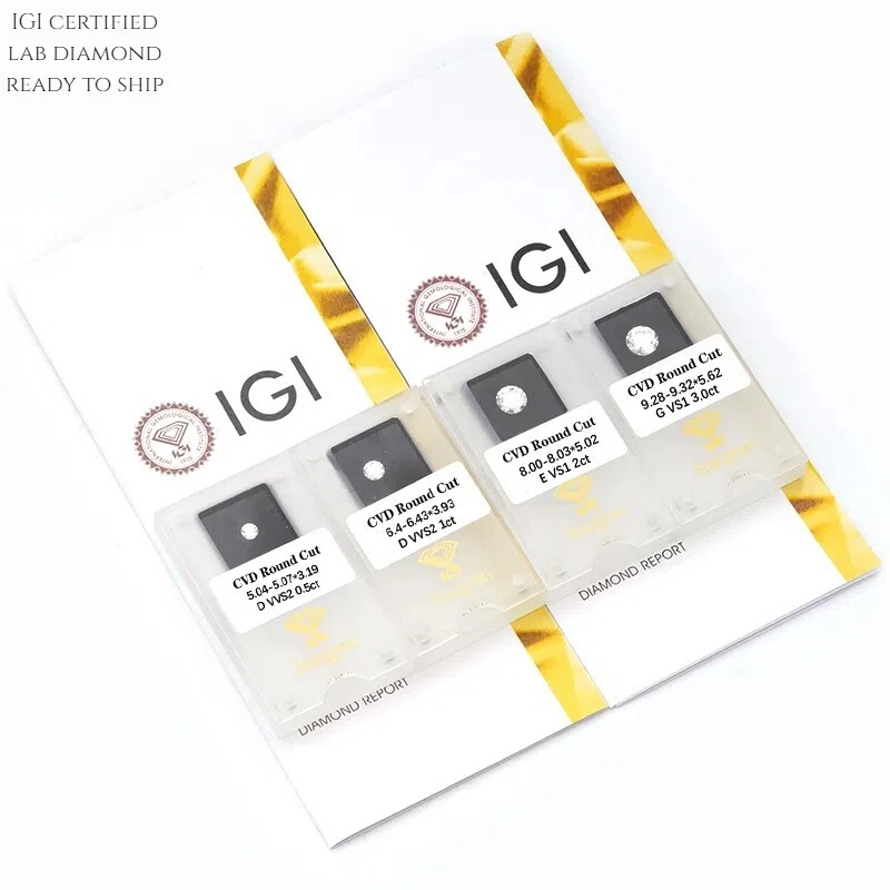 1.5 ct CVD HPHT IGI Certified Round Brilliant Loose Lab Grown Diamond DEF Color - Image 3 of 4