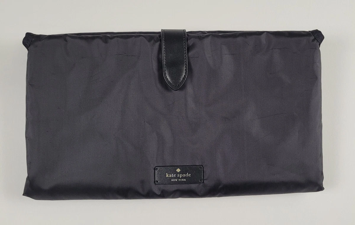 KATE SPADE NEW YORK Black Nylon Travel Bag Folding Magnetic Closure