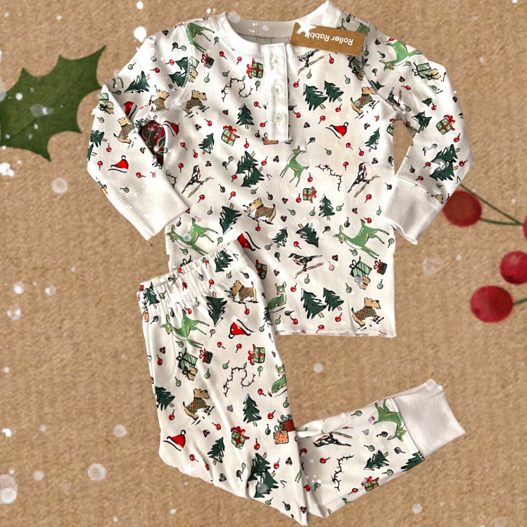 Kobilee Pigiama Natalizio Curvy Manica Lunghe Cotone Pigiama Famiglia Coordinati Grinch Tartan
