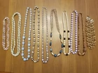 Vintage Estate Costume Jewelry Necklaces Lot of 10 Beads Retro Wearable Fashion