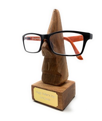 Personalisierter Lesebrillenhalter aus Holz mit Gravur - Vatertagsgeschenk
