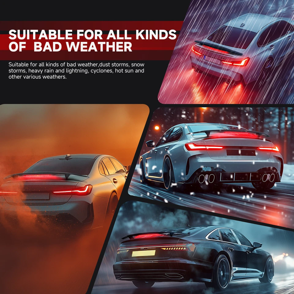 52-дюймовый матовый задний спойлер на багажник Chevrolet Impala GT заднее крыло с третьим стоп-сигналом - Изображение 4 из 4