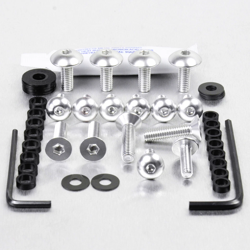 PRO-BOLT Kit visserie carenage en aluminium TZR125L 87 -93 Argent