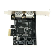 PCIe PCI Express to IDE+2x SATA II+2x ESATA Raid Controller Adapter Card