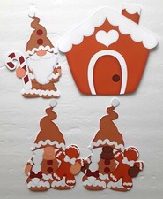 3D UPick Christmas Gingerbread Gnomes House Scrapbook Card Embellishment 3642