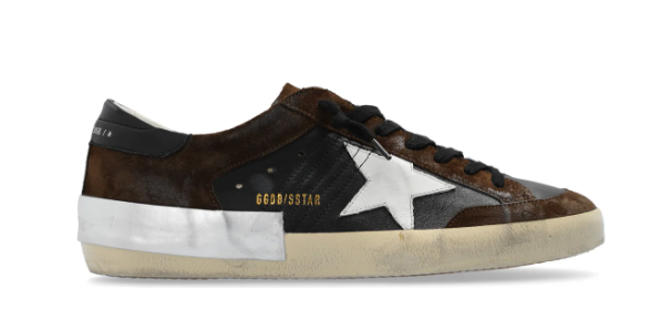 スニーカー GOLDEN GOOSE Men Sneakers 411997 GMF00464F005047 Brown Golden Goose Men Superstar Sneaker Black, Brown, Silver NIB