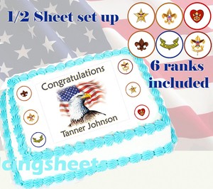 Boy Scout Eagle Court Of Honor Edible Cake Top Icing Sheet 1 2