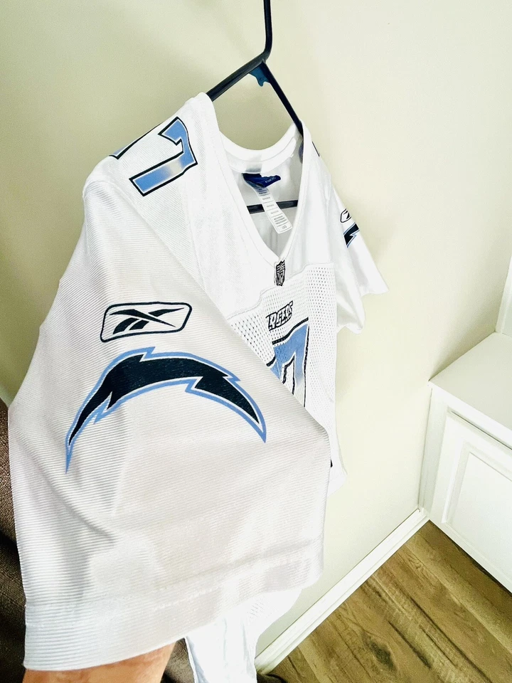 S.D. Camiseta Reebok Chargers Philip Rivers #17 con licencia NFL niñas jóvenes grande Foto 3 de 4