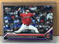 2023 TOPPS NOW #670 GAVIN WILLIAMS GUARDIANS Call-Up 12 Ks Purple Parallel 10/25