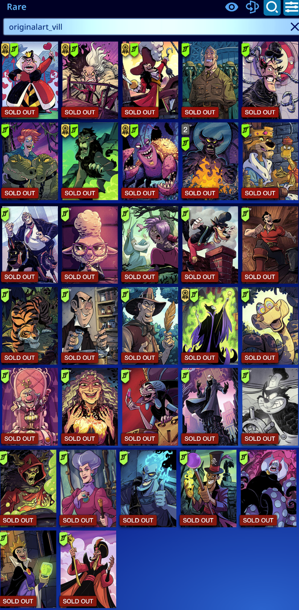 Topps Disney Collect Original Art Disney Villains by Derek Laufman