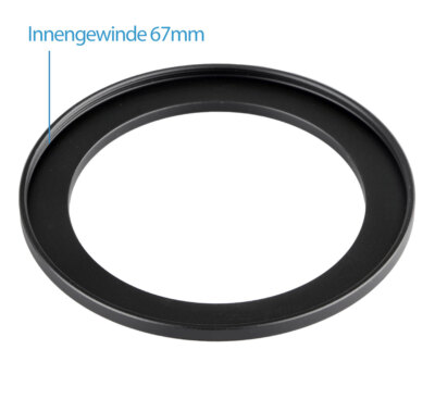 Step Up Ring 62-67 mm Reduzierring Adapterring Kompatibel m. allem Hersteller