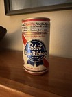 Vintage collectible Pabst Blue Ribbon aluminum beer can, pull tab-intact, empty — photo 3
