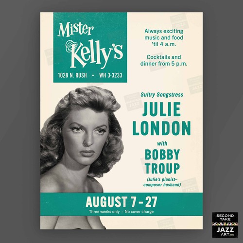 Julie London jazz poster - Mister Kelly's - Chicago - 1961 - Picture 5 of 7