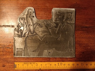 ANCIENNE MATRICE D'IMPRIMERIE La Pieuvre En Plomb EUR 35,00 - FR