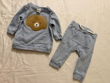Starting Out Boys 6-9m Blue 2 Piece Bear Sweat Suit