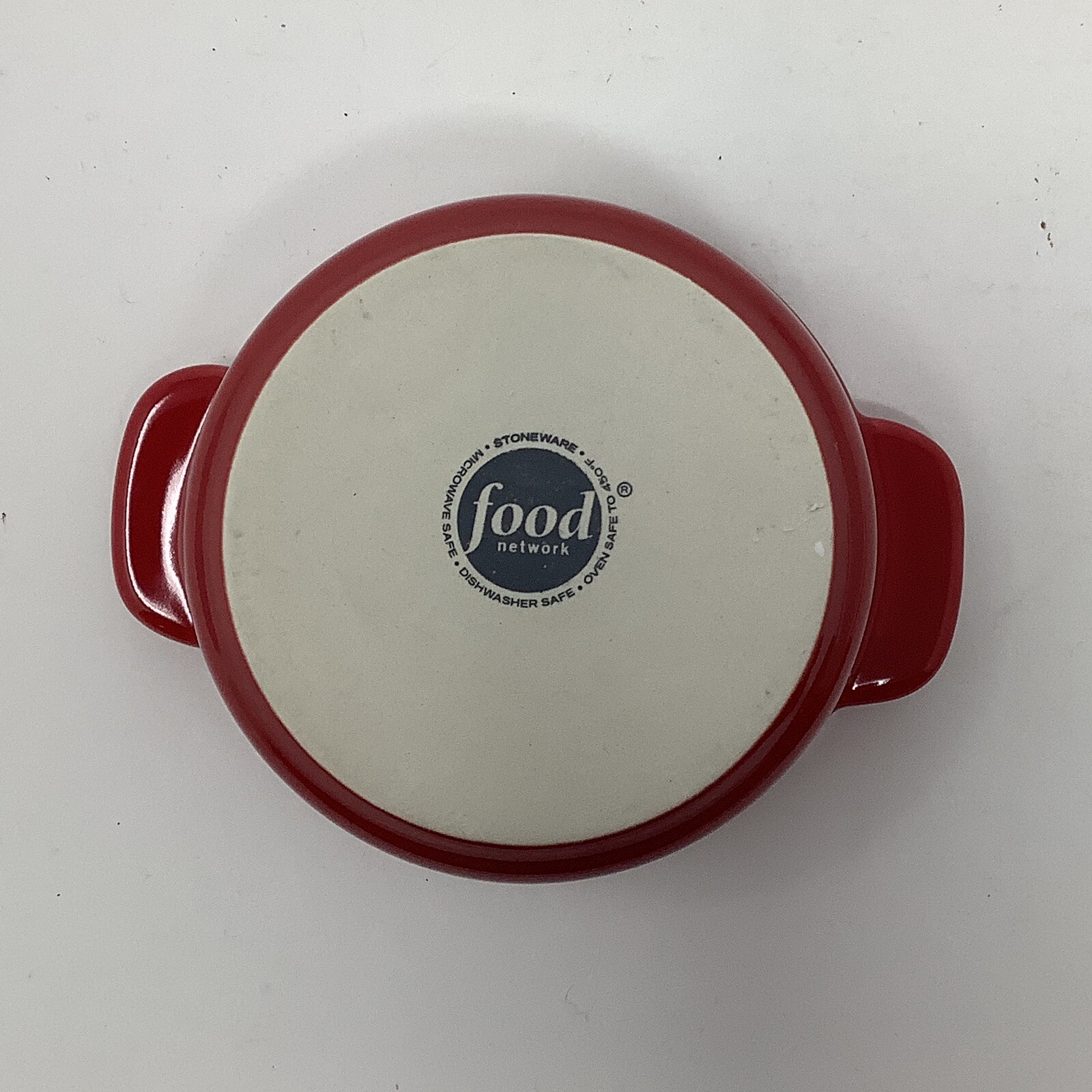 Food Network Red Ramekin Mini Dutch Oven Souffle Dish with Lid 4” Diameter