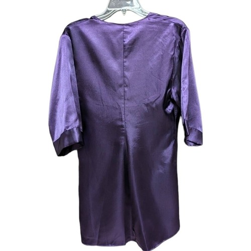 Accappatoio kimono raso Dreamgirl e perizoma 9673 prugna taglia small nuovo con etichette - Foto 5 di 8