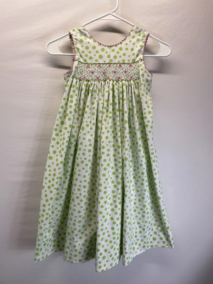Lime green top polka dot dress