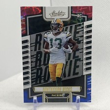 2023 Panini Absolute Red/White/Blue Kaleidoscope #199 Dontayvion Wicks (RC)
