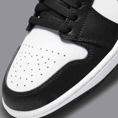 Air Jordan 1 Low Black White Grey Shoe 553558-040 Men Sz 8.5-10 | eBay