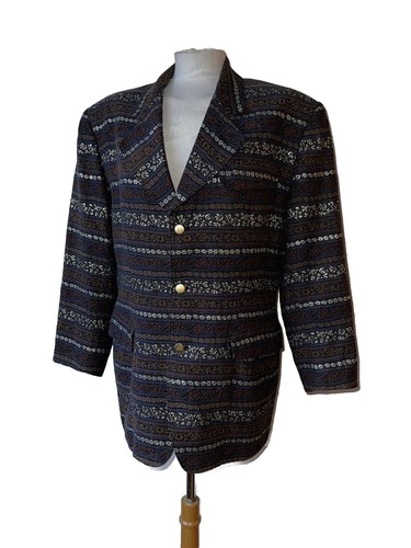 Jean Paul Gaultier, Vintage Jean Paul Gaultier Jacket Blazer Mens 48 Colourful 90s 3 Button Italy